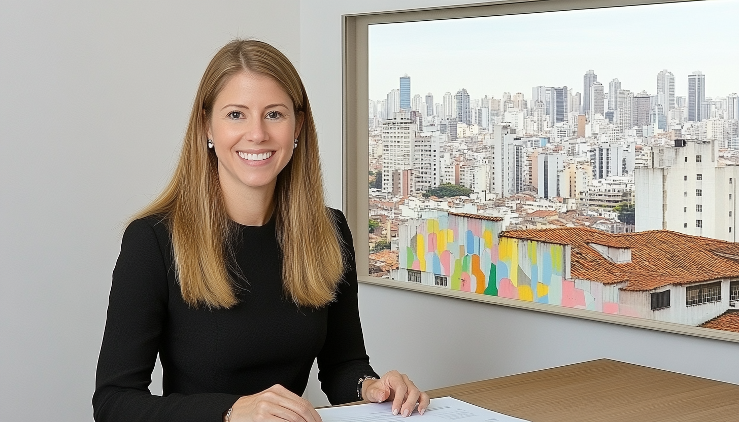 Modern office spaces with diverse professionals, plants, and cityscape views, highlighting greenery and creativity.