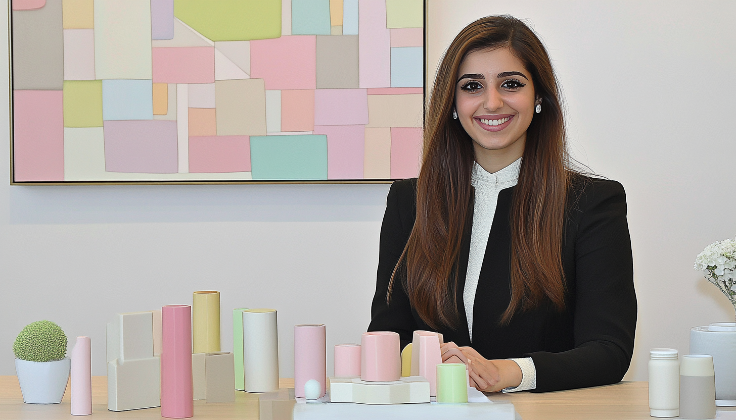 Office scenes with people, modern chairs, abstract art, scale of justice, and professionals discussing in formal attire.